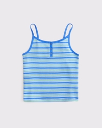 rib knit henley cami