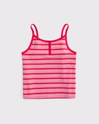 rib knit henley cami