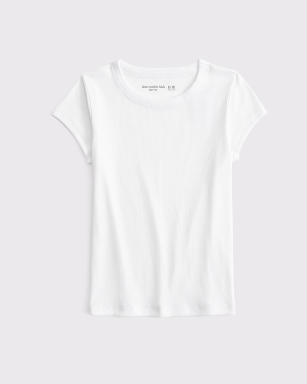 short-sleeve baby tee, White view 1