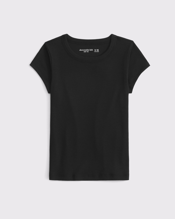 short-sleeve baby tee, Black view 1
