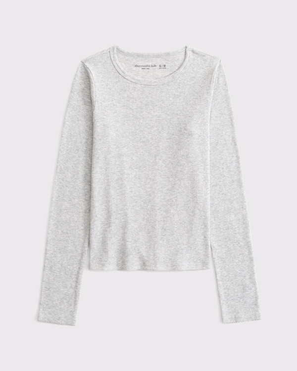 long-sleeve rib baby tee