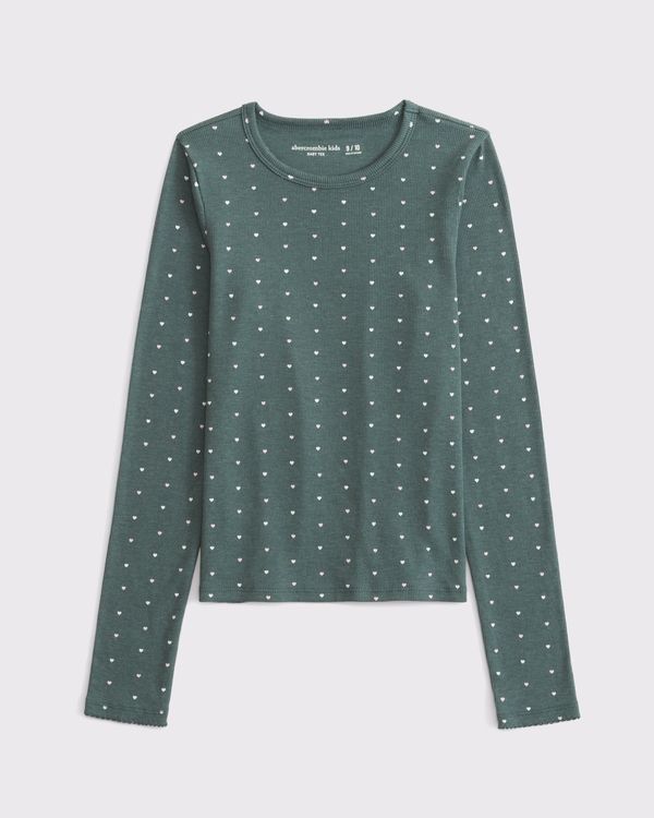 long-sleeve rib baby tee
