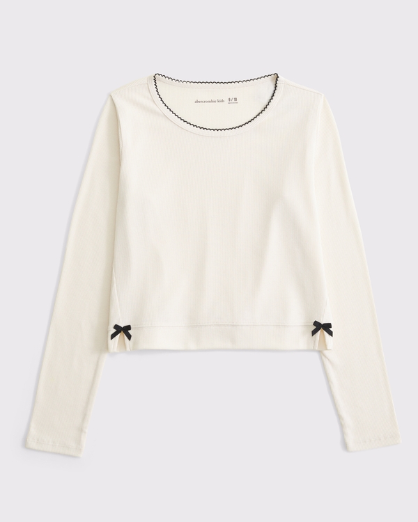 long-sleeve bow tee