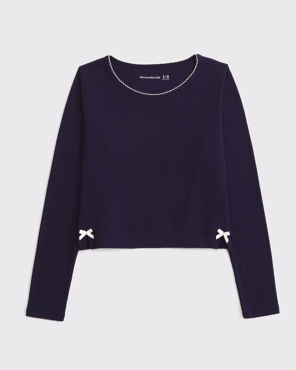 long-sleeve bow tee