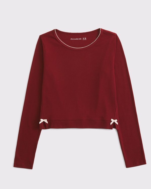 long-sleeve bow tee