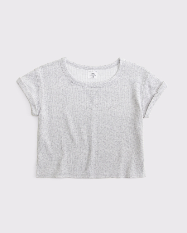 ypb waffle tee, Light Heather Gray view 1