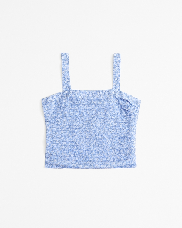 emerson shine ruched set top, Blue Floral