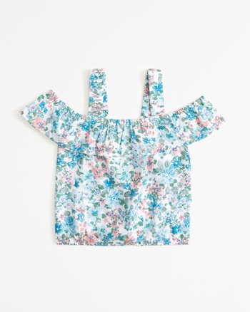 girls linenblend offtheshoulder set top girls sale