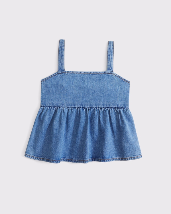 Abercrombie & Fitch, denim babydoll top