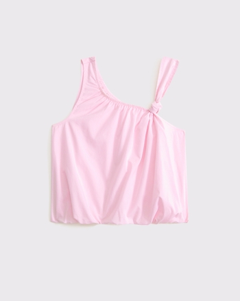 poplin asymmetrical set top