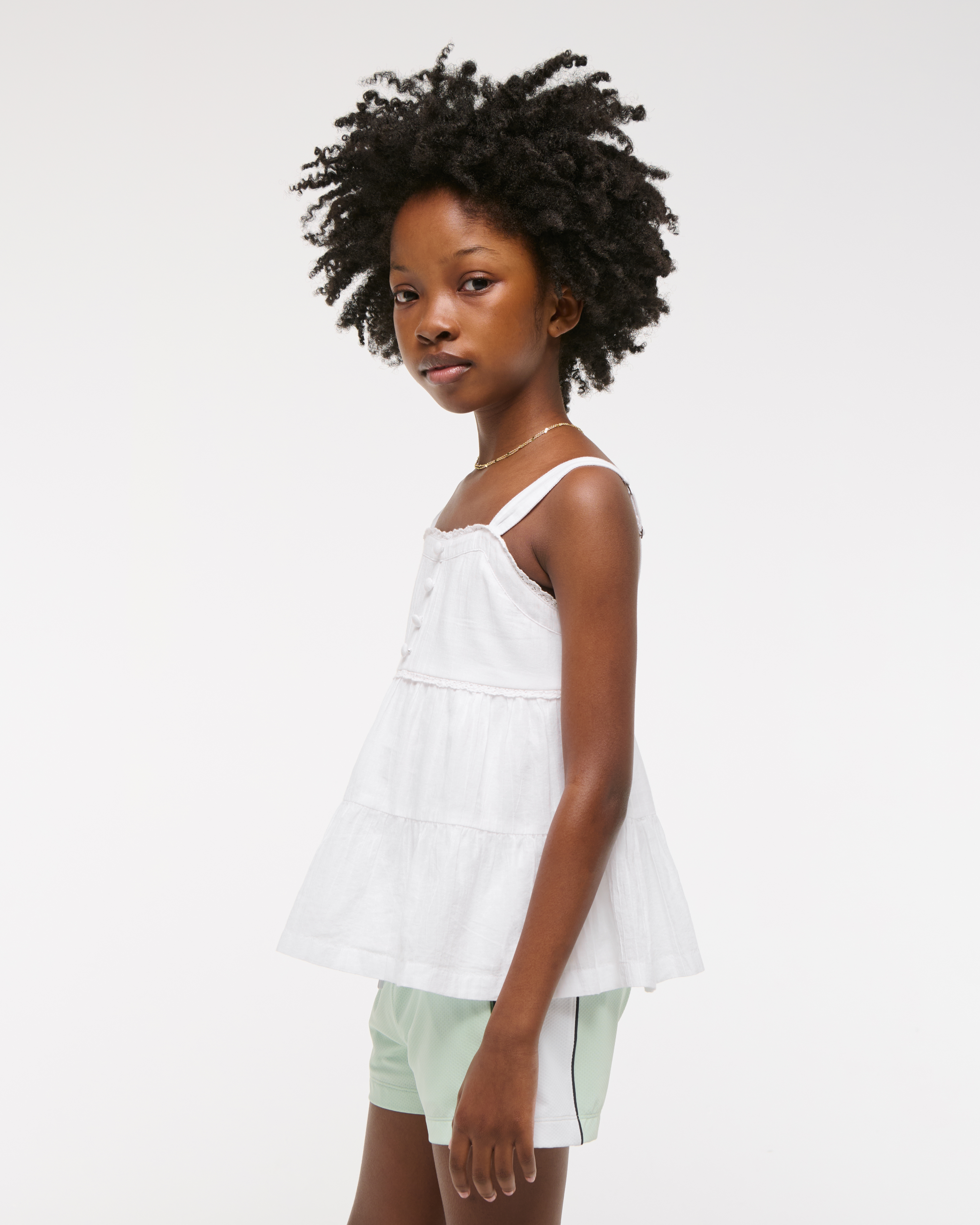 girls babydoll button-through top | girls clearance