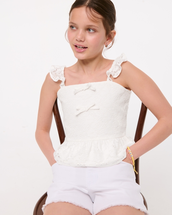 lace bow top