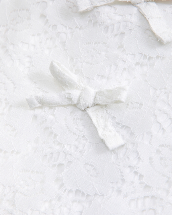 lace bow top, White view 2