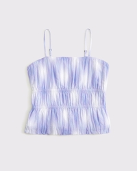 smocked squareneck set top