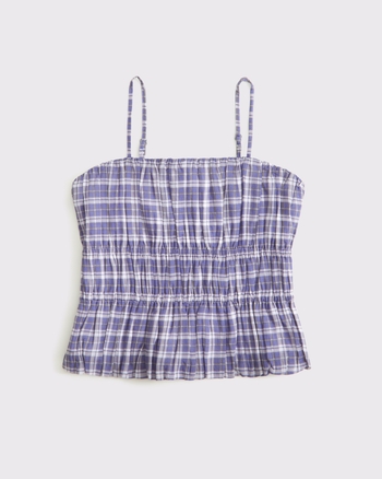 smocked squareneck set top