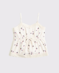 top babydoll con ribetes de encaje