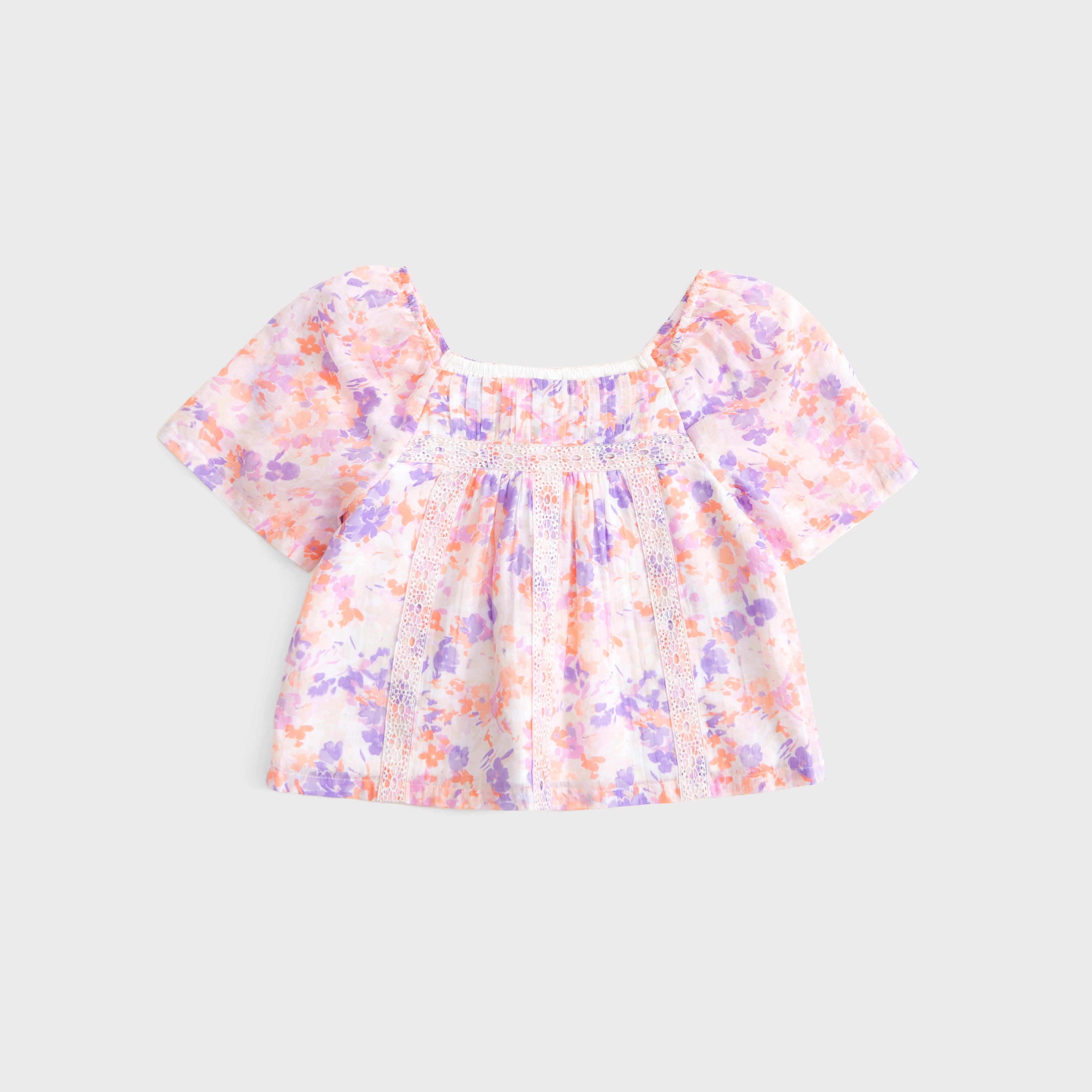 Abercrombie & Fitch Kids' Embroidered Swing Top In Blue