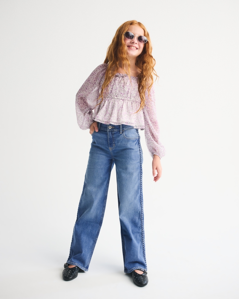 long-sleeve flowy babydoll top