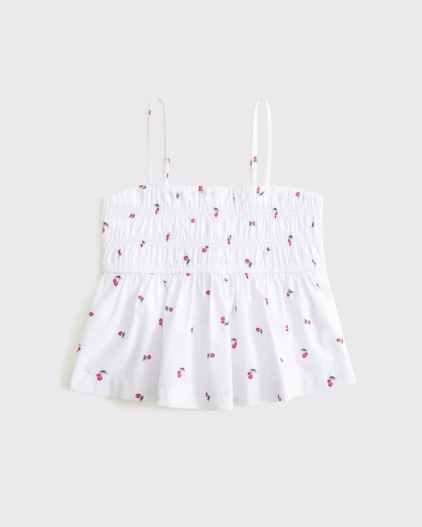 poplin babydoll set top, White Pattern view 1