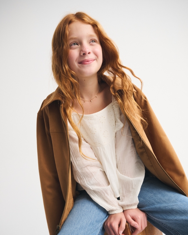 embroidered puff sleeve babydoll top