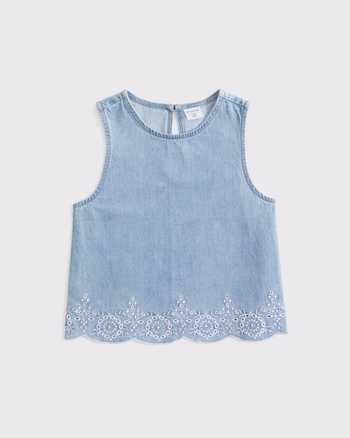 embroidered denim set top from Abercrombie & Fitch - $21.99