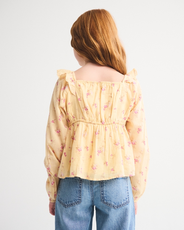 puff sleeve babydoll top