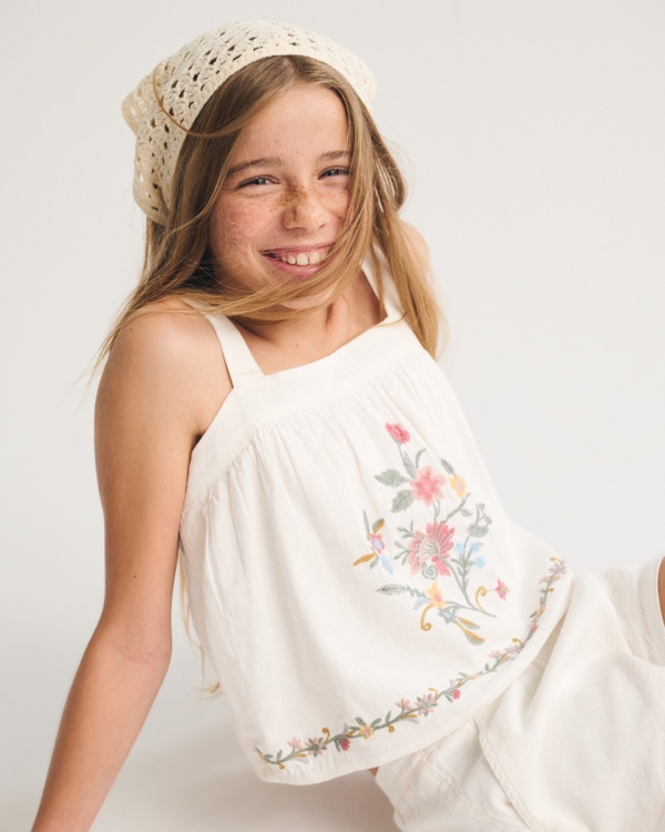 ruched squareneck set top, Cream view 1