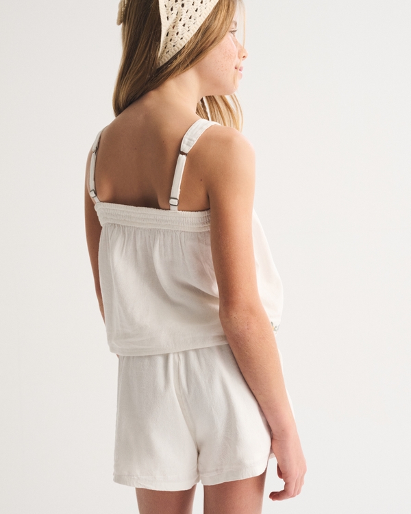 ruched squareneck set top