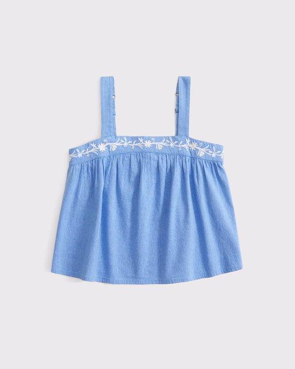 ruched squareneck set top, Blue view 1