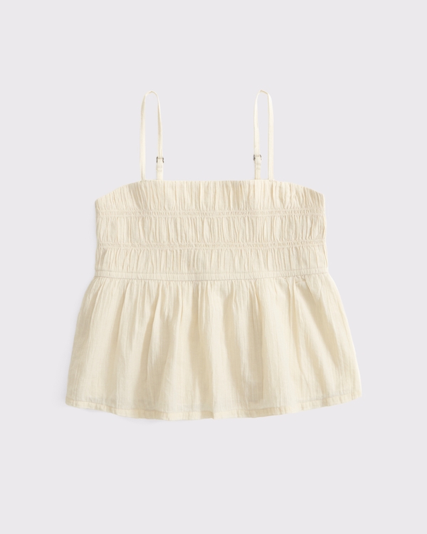 gauze cami top, Oatmeal view 1