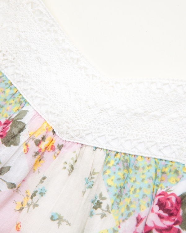 crochet-style cami, White Pattern view 2