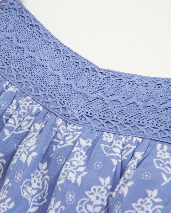 crochet-style cami, Blue Pattern view 2