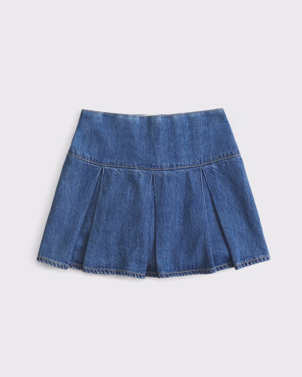 pleated mini skort, Medium view 2