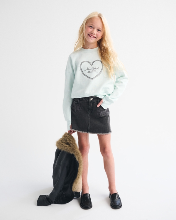 low rise mini skirt, Black view 1