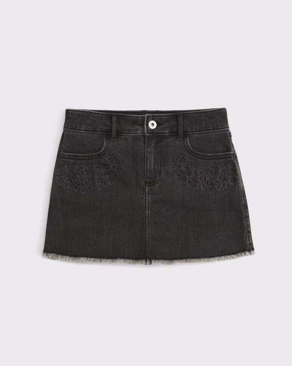 low rise mini skirt, Black view 2