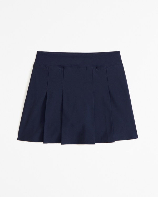 pleated uniform mini skort, Navy view 1