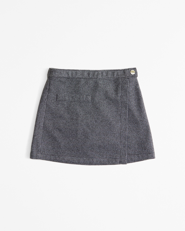 menswear wrap skort, Gray