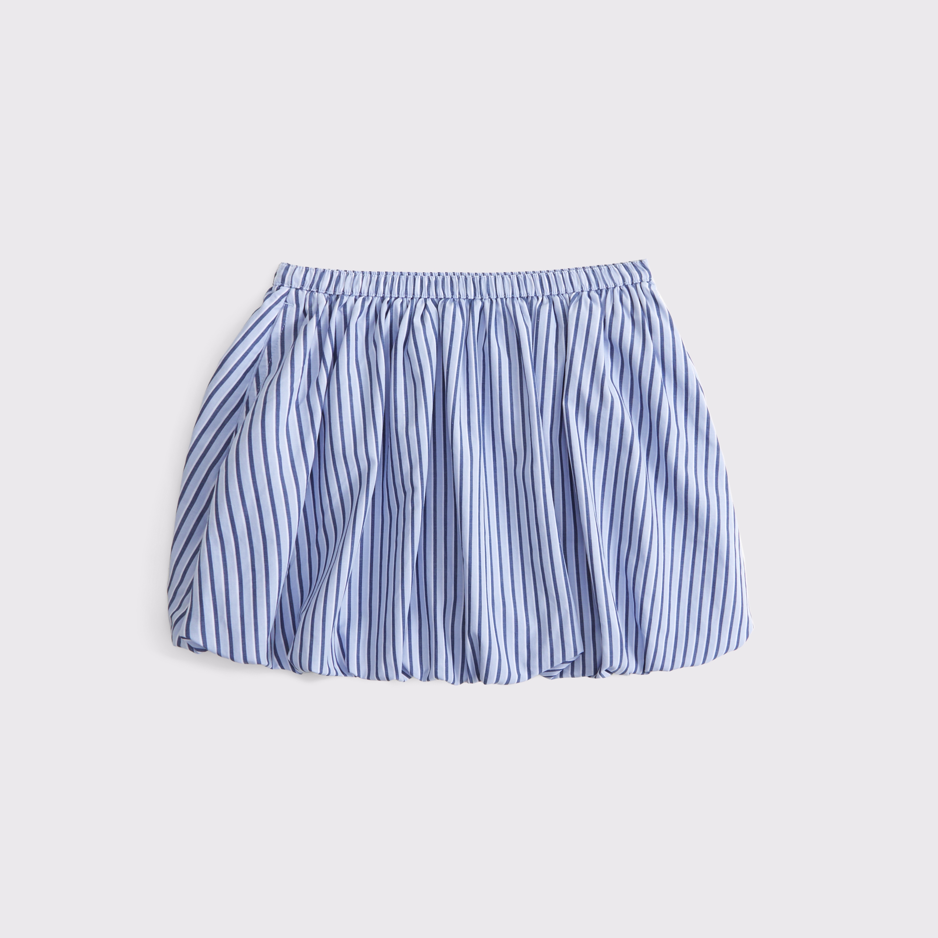 Abercrombie & Fitch Poplin Bubble Hem Skort In Blue