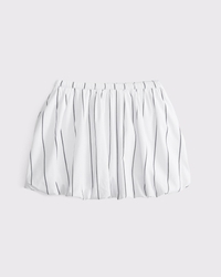 poplin bubble hem skort