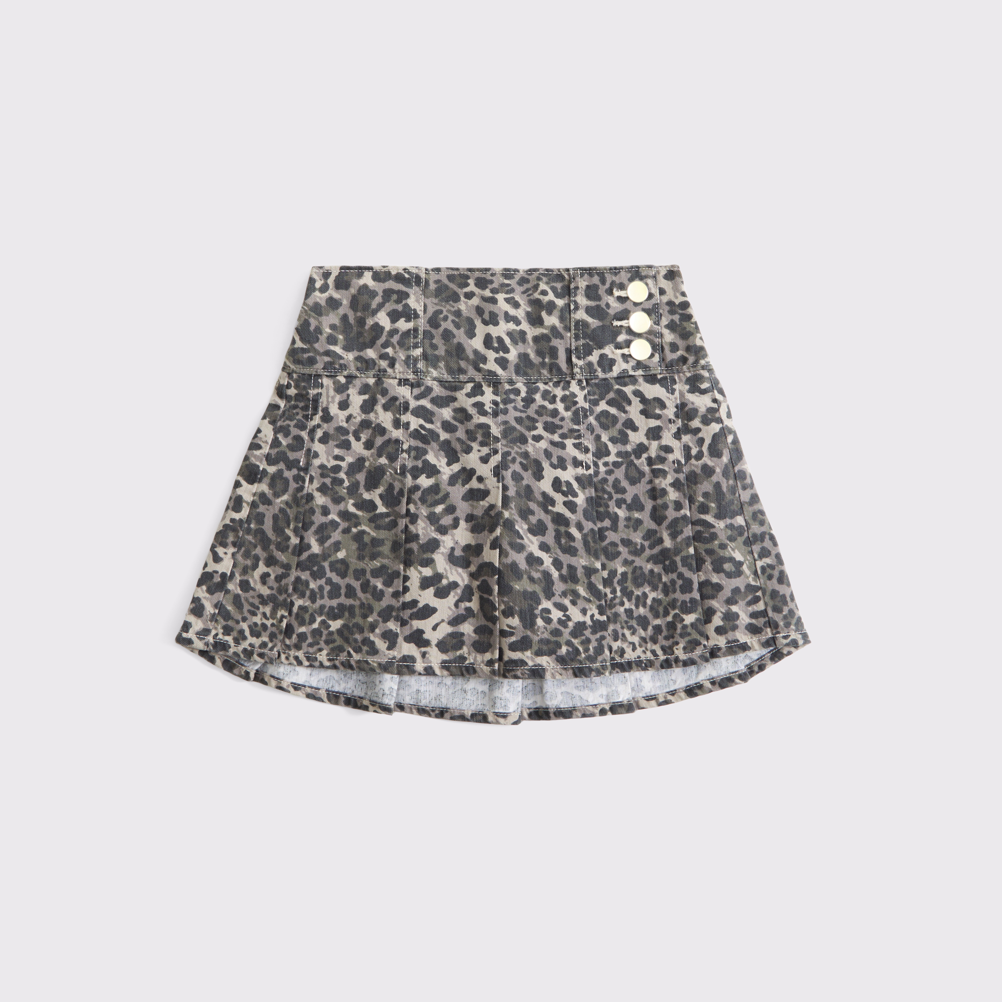 Abercrombie & Fitch Kids' Denim Pleated Mini Skort