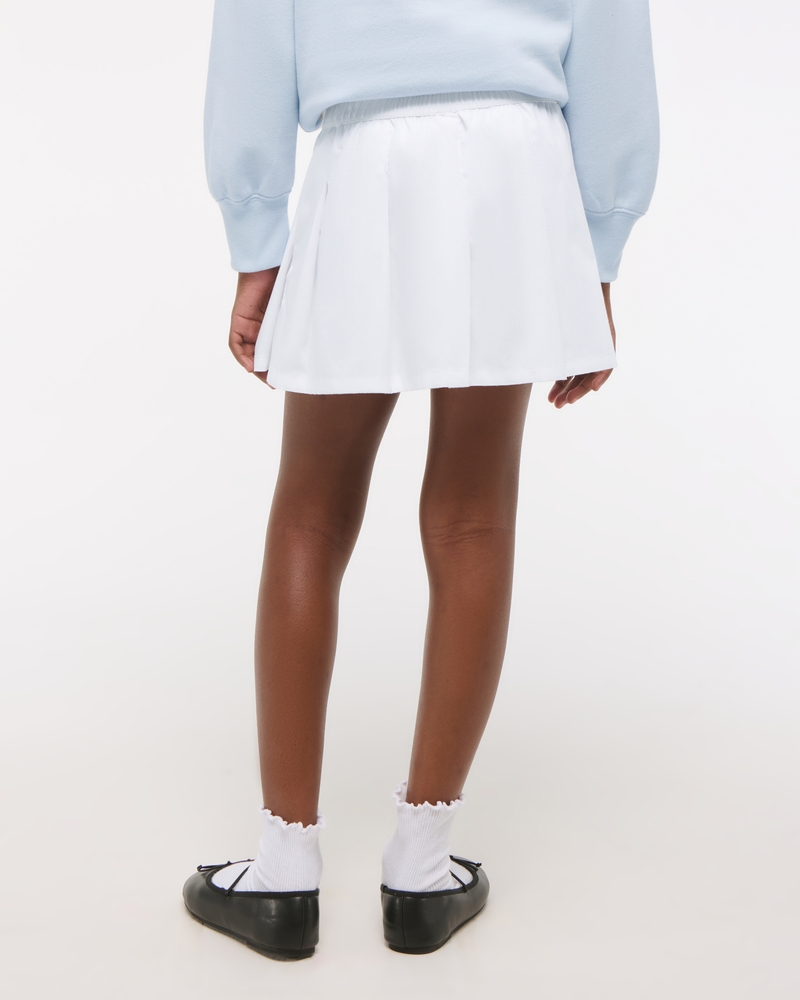 poplin pleated mini skort
