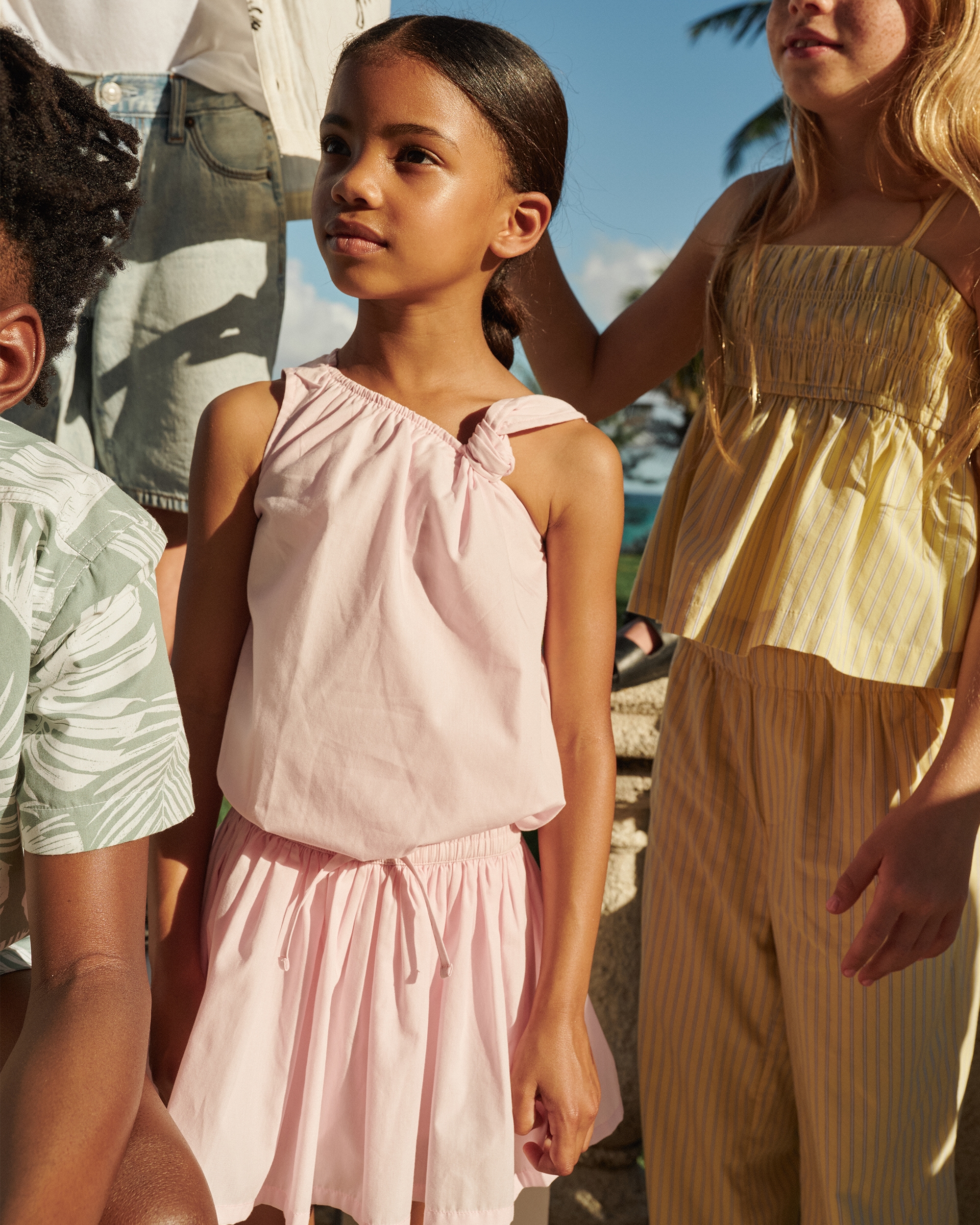 Abercrombie & Fitch Kids' Poplin Circle-cut Mini Skort In Pink