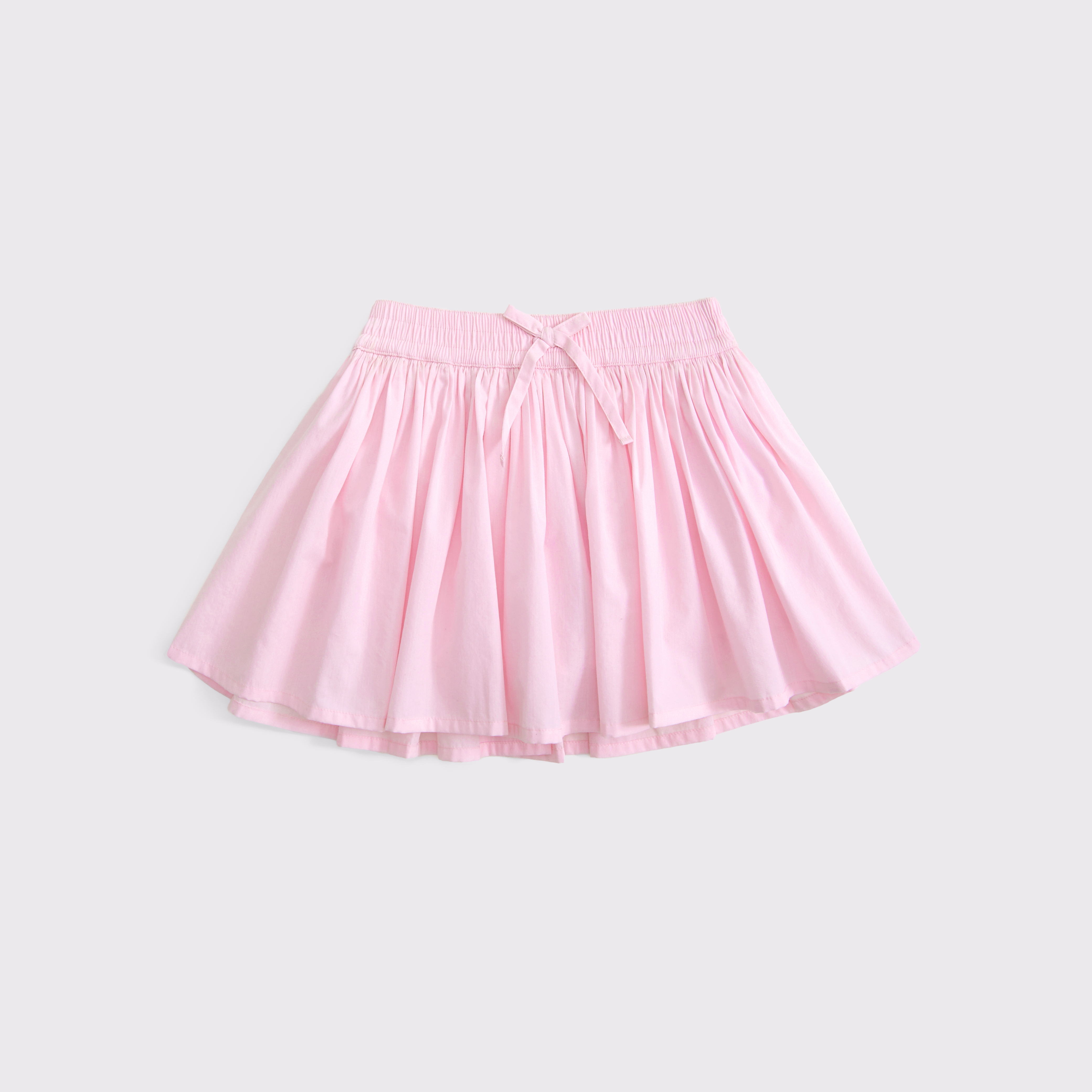 Abercrombie & Fitch Poplin Circle-cut Mini Skort In Pink
