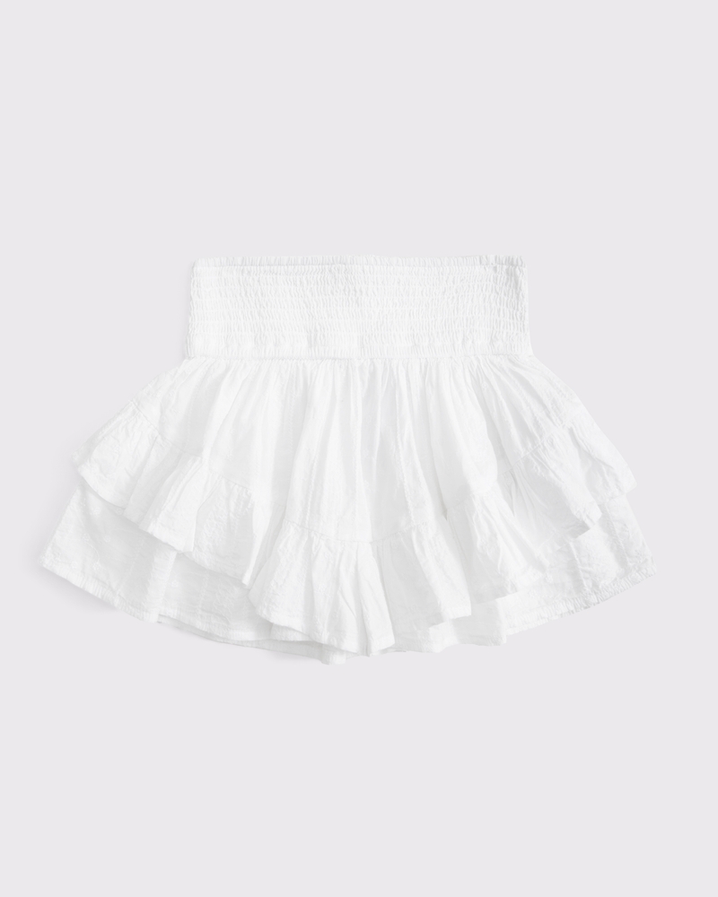 tiered ruffle mini skort