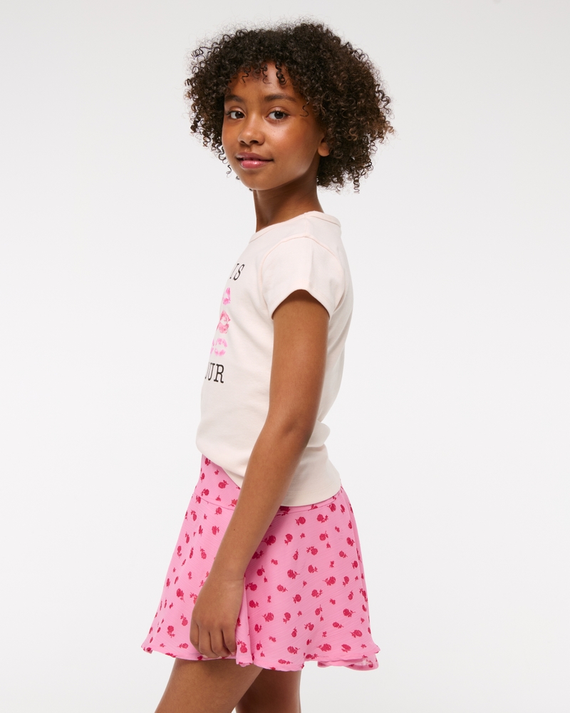 asymmetrical hem mini skort