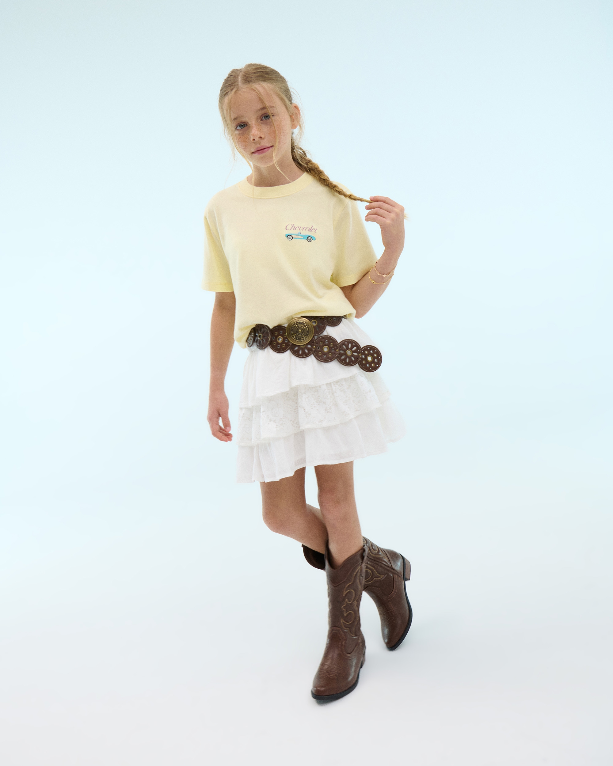 Abercrombie & Fitch Ruffle And Lace Mini Skort In White