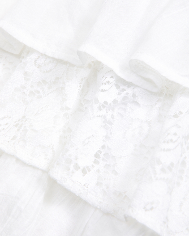 ruffle and lace mini skort
