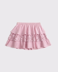 lace ruffle micro mini skort