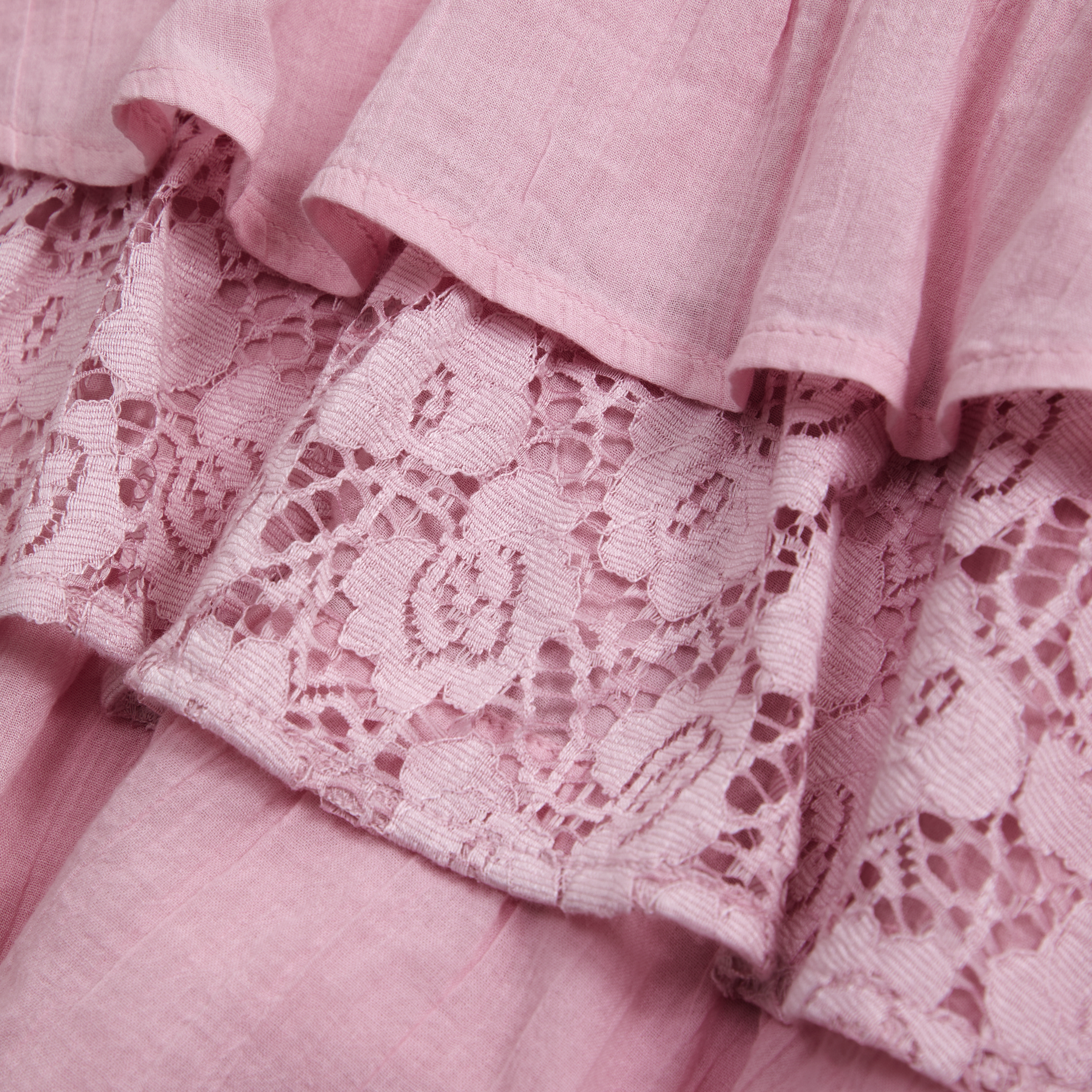 Abercrombie & Fitch Lace Ruffle Micro Mini Skort In Pink