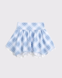 drapey lace-trim mini skort